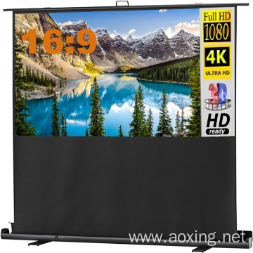 180x102cm floor standing water material projector screen 4k